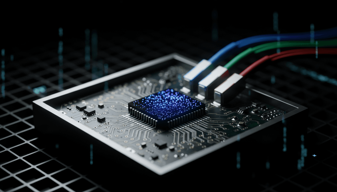 Quantum sensor chip on circuit board